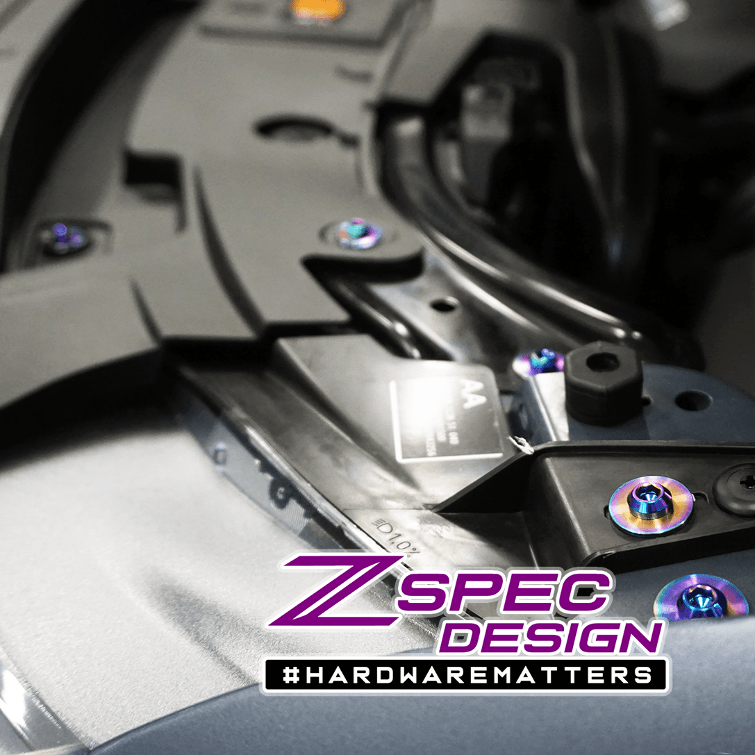 ZSPEC "Stage 1" Dress Up Bolts® Fastener Kit for '17-23 Mazda CX-5, Titanium - ZSPEC Design LLC - Hardware Fasteners - cx-9, Fastener Kit, mazda, stage 1 - zspecdesign.com