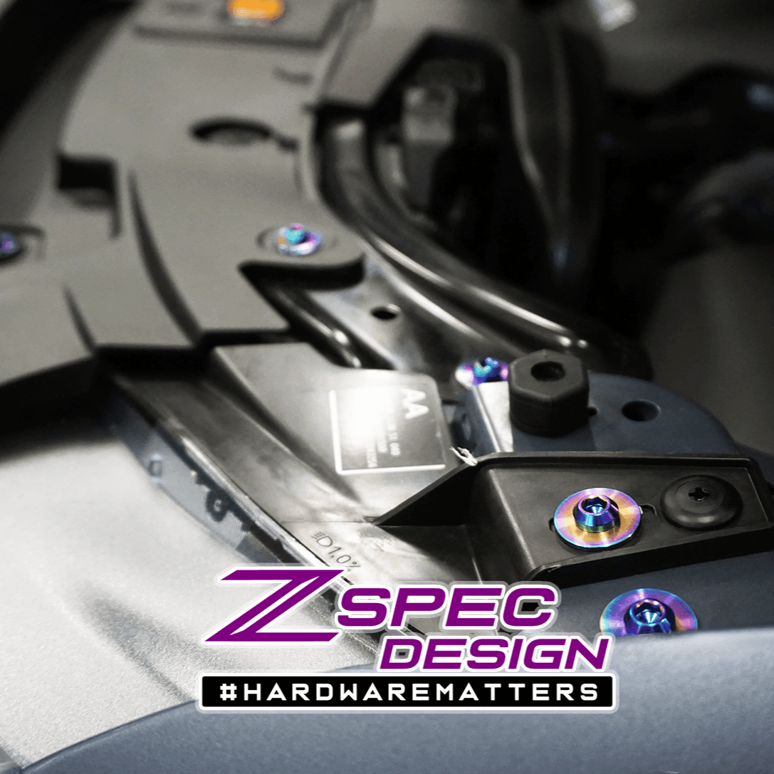 ZSPEC "Stage 2" Dress Up Bolts® Fastener Kit for '17-23 Mazda CX-5, Titanium - ZSPEC Design LLC - Hardware Fasteners - cx-9, Fastener Kit, mazda, stage 2 - zspecdesign.com