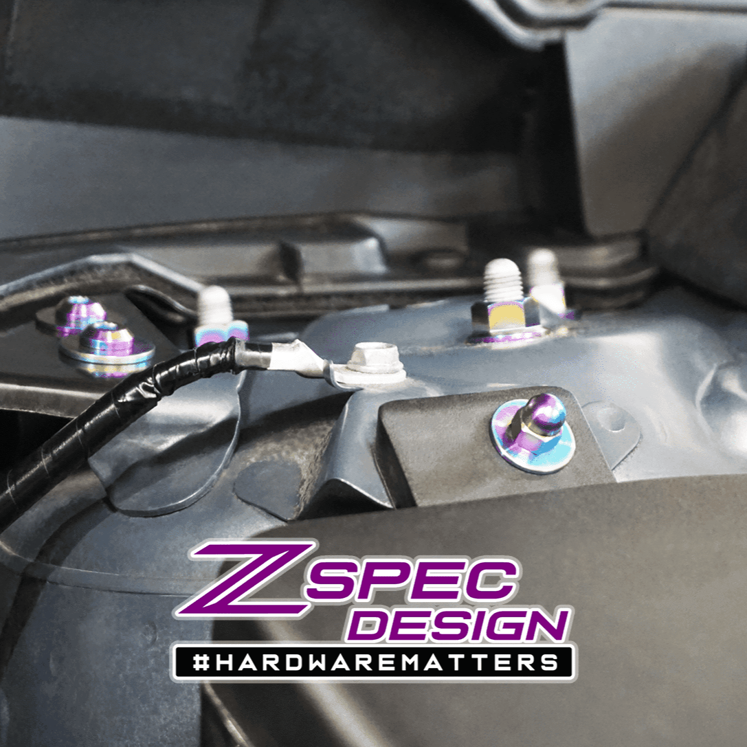 ZSPEC "Stage 1" Dress Up Bolts® Fastener Kit for '16-23 Mazda CX-9, Titanium - ZSPEC Design LLC - Hardware Fasteners - cx-9, Fastener Kit, mazda, stage 1 - zspecdesign.com