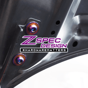 ZSPEC "Stage 1" Dress Up Bolts® Fastener Kit for '16-23 Mazda CX-9, Titanium Hardware Fasteners ZSPEC Design LLC.