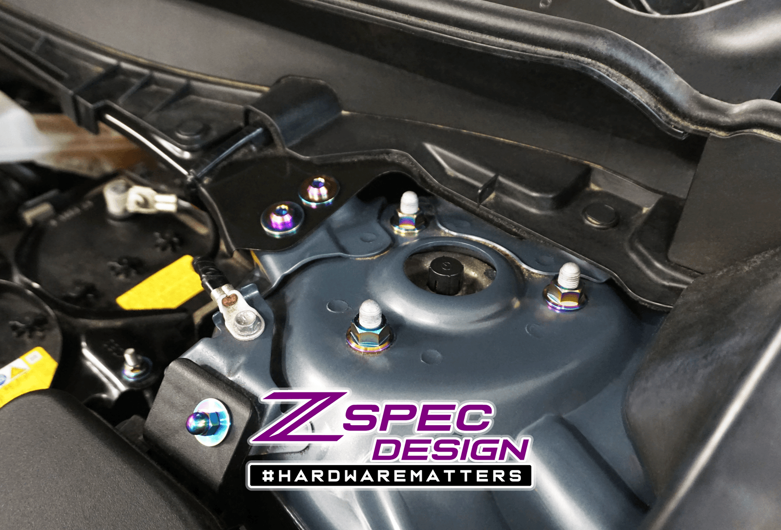 ZSPEC "Stage 1" Dress Up Bolts® Fastener Kit for '17-23 Mazda CX-5, Titanium Hardware Fasteners ZSPEC Design LLC.
