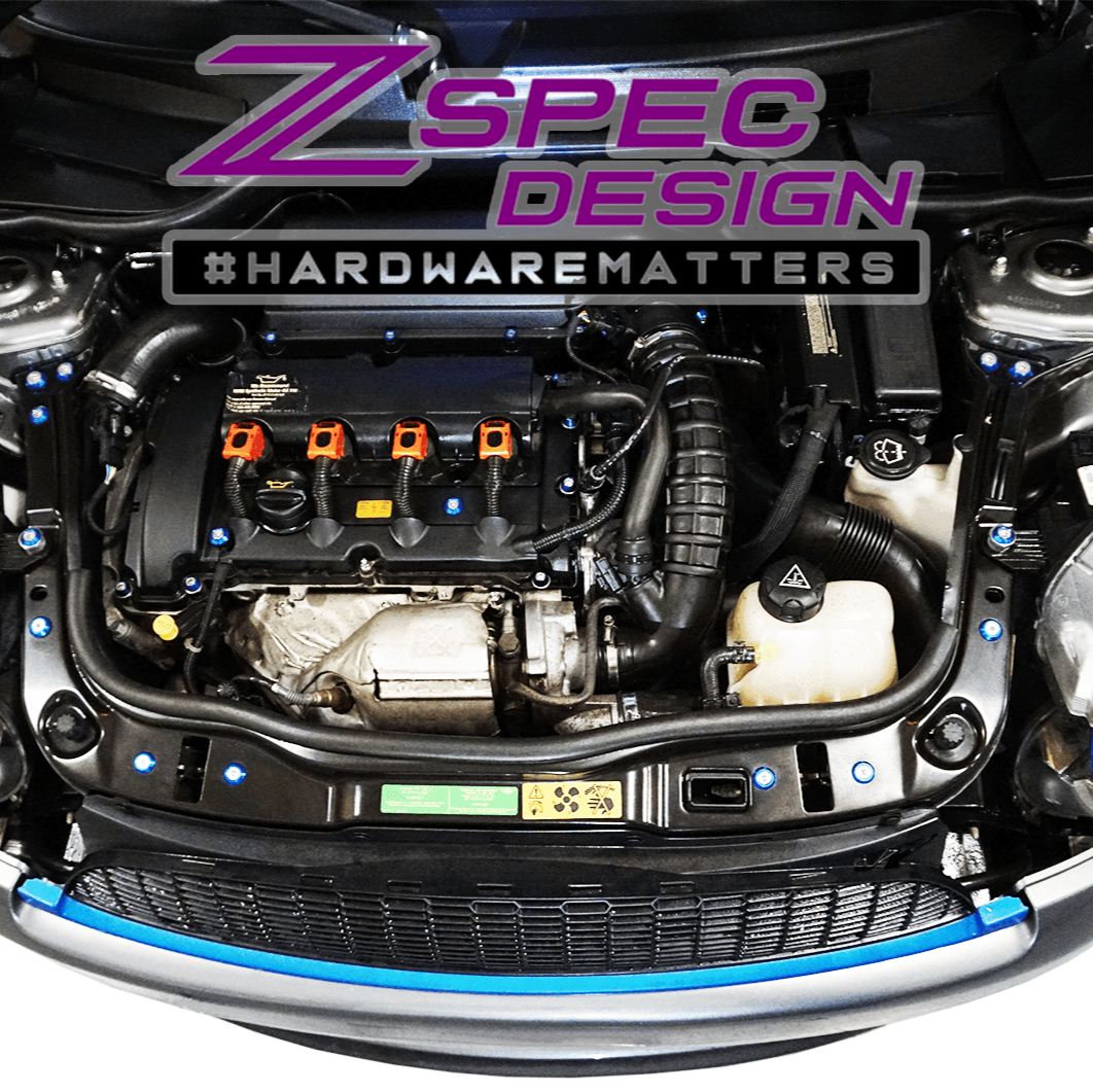 ZSPEC "Stage 3" Dress Up Bolts® Fastener Kit for '07-14 Mini Clubman R55, Stainless & Billet - ZSPEC Design LLC - Hardware Fasteners - clubman, Fastener Kit, mini, r55, stage 3, Washer Color - zspecdesign.com
