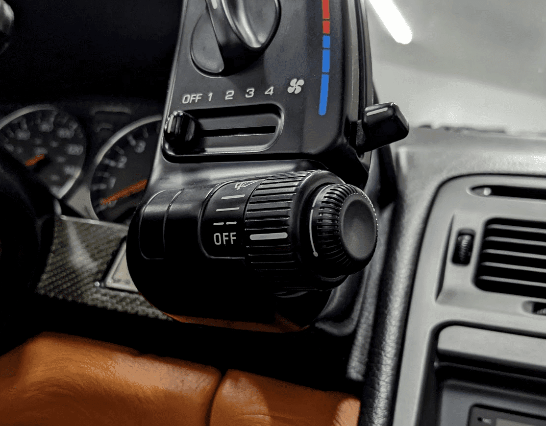 ZSPEC LHD Wiper Control Knobs for '90+ Nissan 300zx Z32, Mode & Interval Knobs - ZSPEC Design LLC - Hardware Fasteners - 300zx, 300zx pods, knob, lhd, nissan, repro, z32, z32 pod - zspecdesign.com