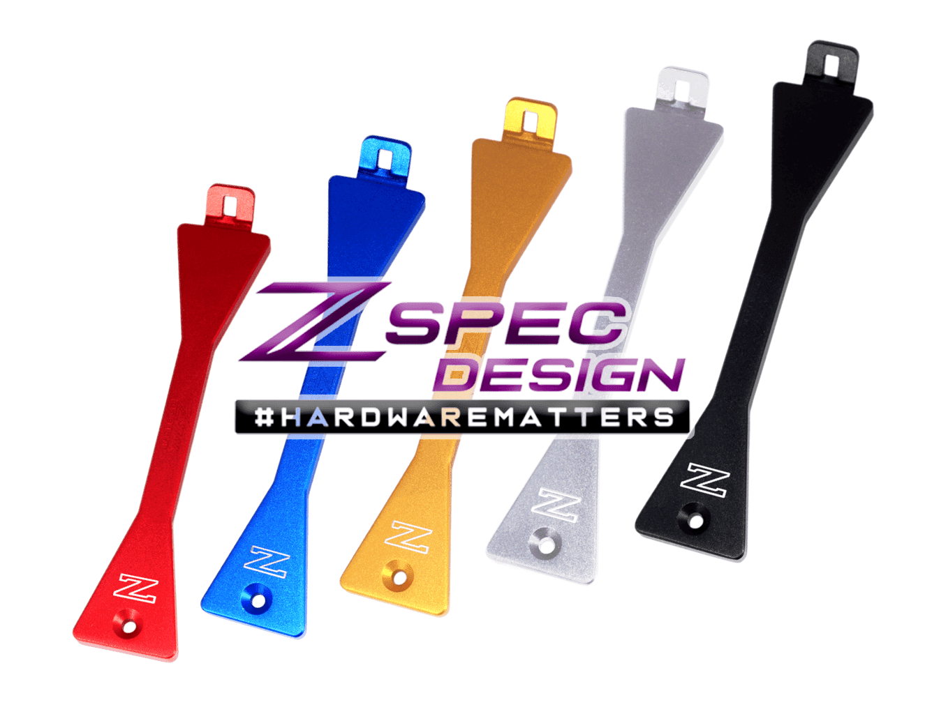 ZSPEC Billet Battery Hold Down/Bracket Kit for Nissan Z31 300zx '84-89, Billet Dress Up Bolts Fasteners Washers Red Blue Purple Gold Burned Black VG30 Shiro AE NISMO Engine Bay Dress Up Accessory