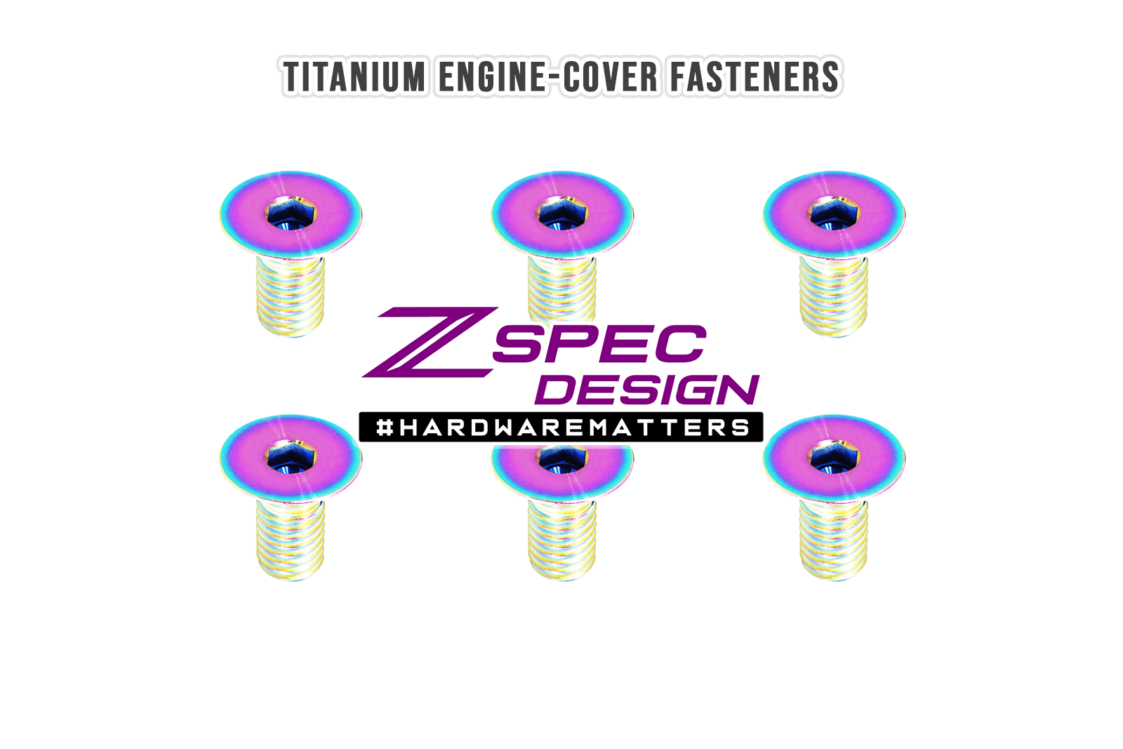 ZSPEC Engine-Cover Fasteners for '84-89 Nissan 300zx Z31, Grade-5 Titanium - ZSPEC Design LLC - Hardware Fasteners - 300zx, convertible, Fastener Kit, z31 - zspecdesign.com