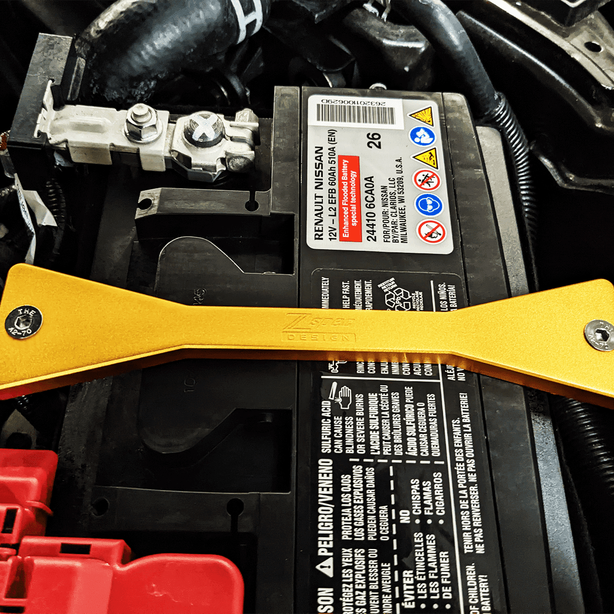 ZSPEC Battery Hold Down/Bracket for D41 Nissan Frontier, Stainless & Billet - ZSPEC Design LLC - Hardware Fasteners - accessory, battery, battery bracket, bracket, d41, frontier, nissan - zspecdesign.com