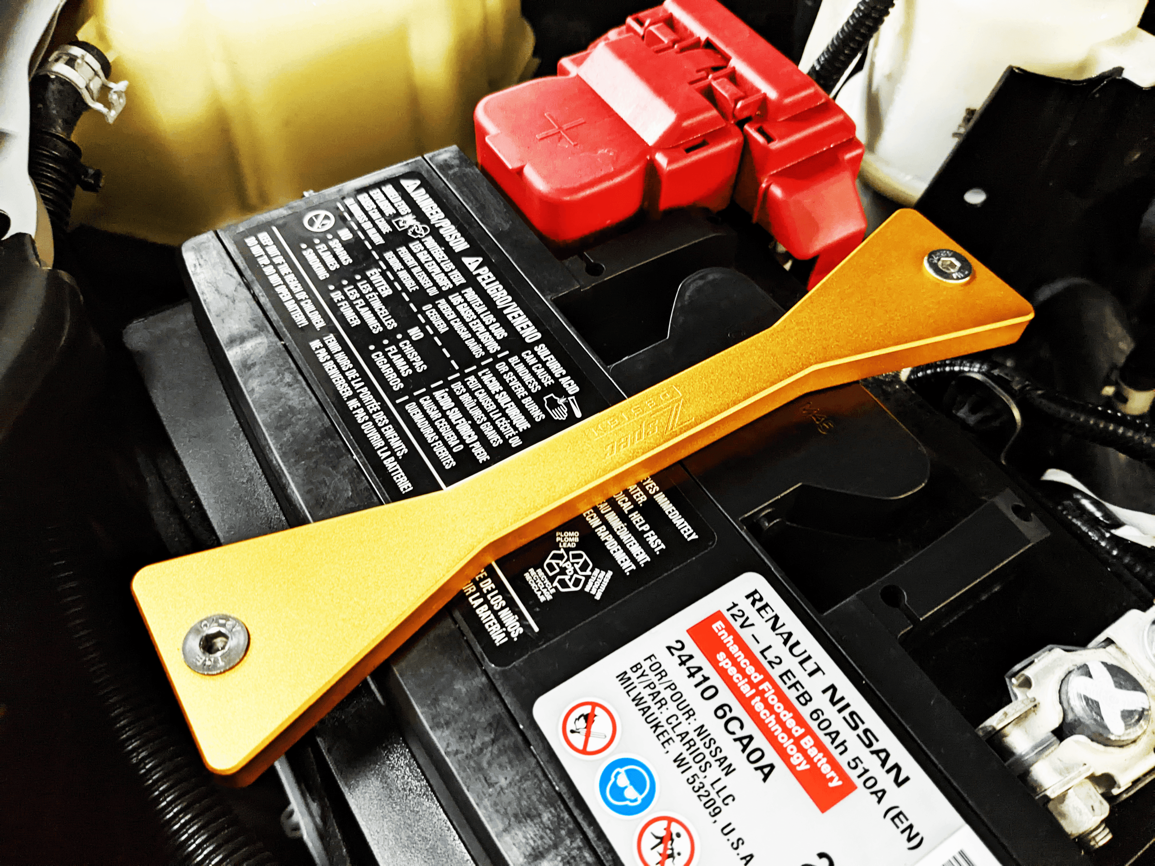 ZSPEC Battery Hold Down/Bracket for D41 Nissan Frontier, Stainless & Billet - ZSPEC Design LLC - Hardware Fasteners - accessory, battery, battery bracket, bracket, d41, frontier, nissan - zspecdesign.com