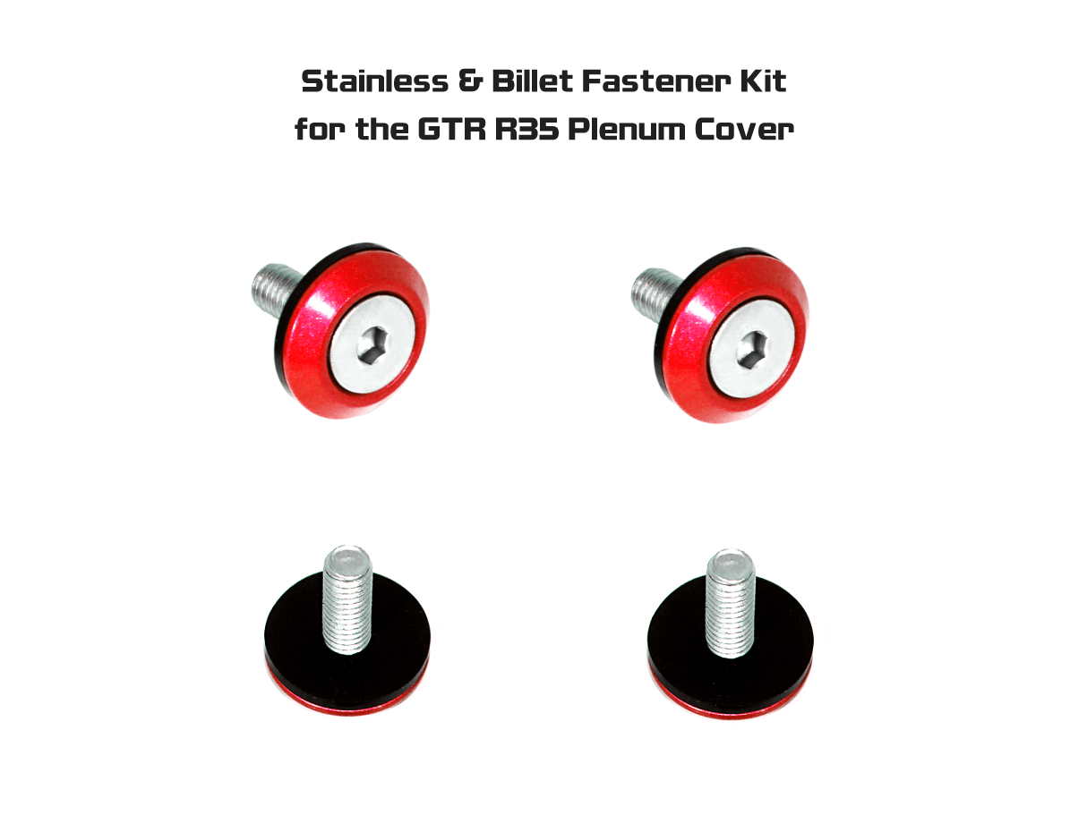 ZSPEC Plenum Cover Fasteners for Nissan Skyline GT-R/GTR R35, Stainless/Billet Hardware Dress Up Bolts Fasteners Washers Red Blue Purple Gold Burned Black