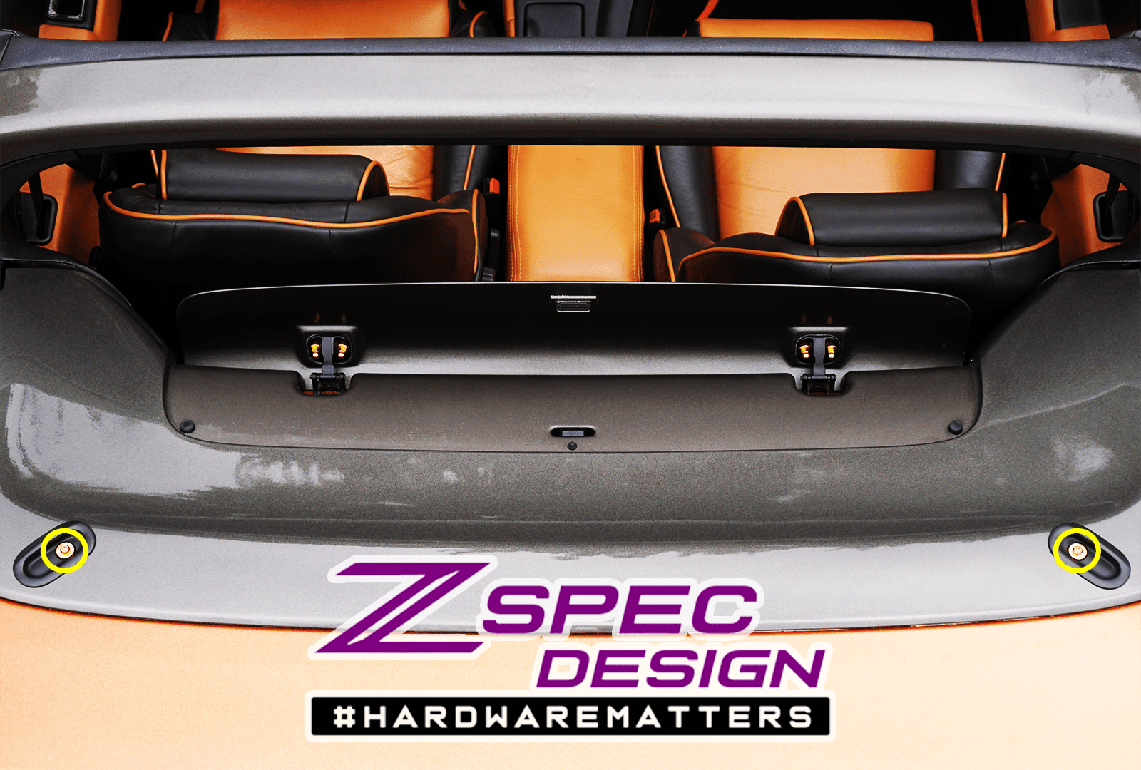 ZSPEC Convertible Deck Catch Fasteners for '93-96 Nissan 300zx, Titanium - ZSPEC Design LLC - Hardware Fasteners - 300zx, convertible, z32 - zspecdesign.com