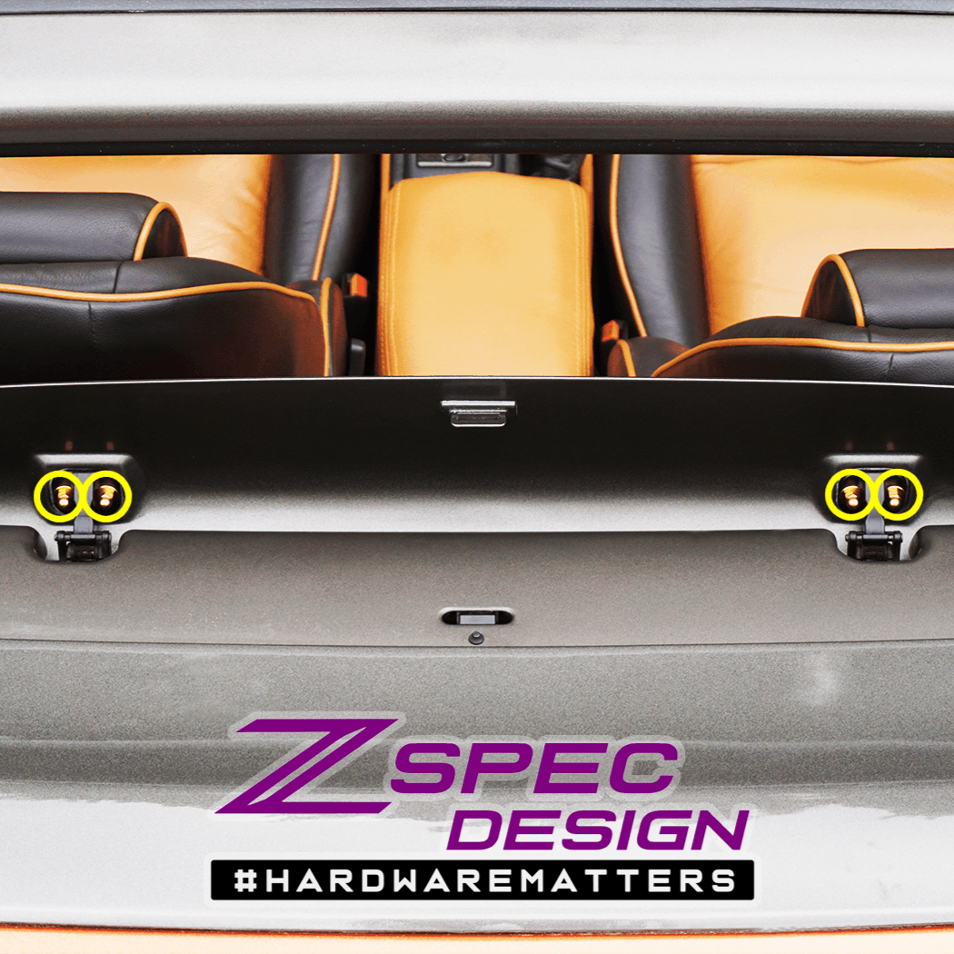 ZSPEC Wind Deflector Fastener Kit for '93-96 Nissan 300zx Convertible, Titanium - ZSPEC Design LLC - Hardware Fasteners - 300zx, convertible, z32 - zspecdesign.com
