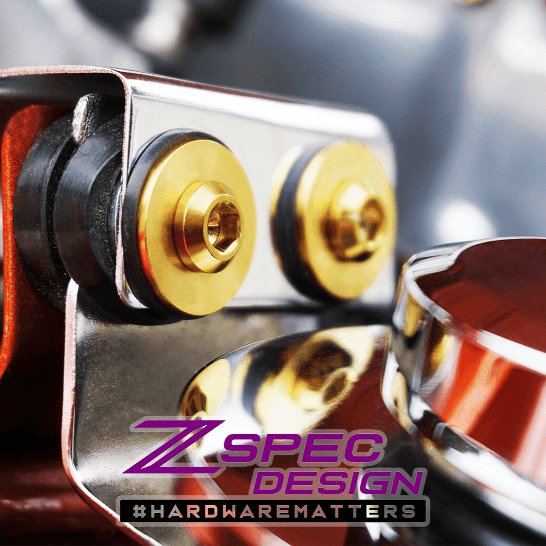 "Stage 2" Titanium Dress-Up Bolts(TM) Kit for Nissan 300zx Z32 by ZSPEC Grade5 GR5 Burned Black Red Blue Silver Gold Purple NISMO