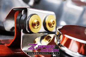 "Stage 2" Titanium Dress-Up Bolts(TM) Kit for Nissan 300zx Z32 by ZSPEC Grade5 GR5 Burned Black Red Blue Silver Gold Purple NISMO