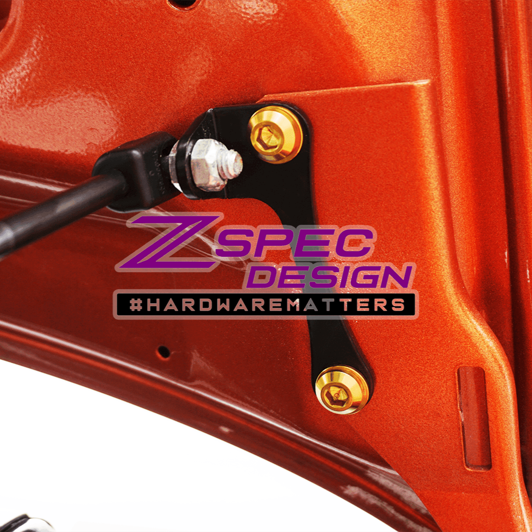 ZSPEC Hood Dress Up Bolts® Fastener Kit for Nissan Z32 300zx, Titanium - ZSPEC Design LLC - Hardware Fasteners - 300zx, gtr, nissan, rb, skyline, Washer Color, z32 - zspecdesign.com