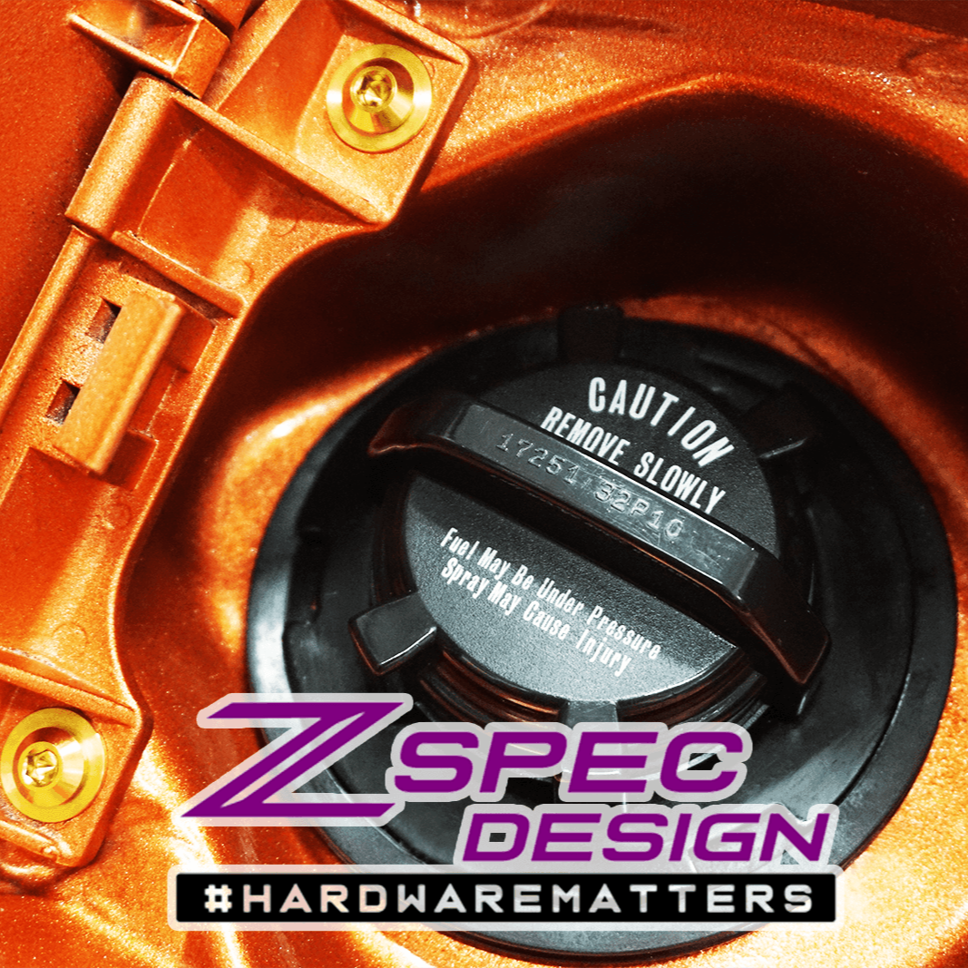 ZSPEC Fuel Door Fasteners/Hardware Kit for Nissan Z32 300zx, Titanium - ZSPEC Design LLC - Hardware Fasteners - 300zx, nissan, z32 - zspecdesign.com