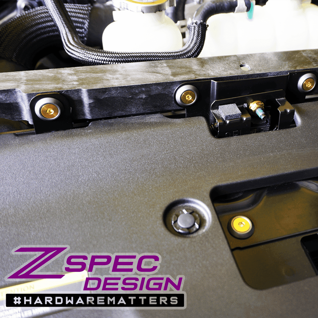 ZSPEC "Stage 2" Dress Up Bolts® Hardware Kit for Nissan Z RZ34, Titanium & Billet - ZSPEC Design LLC - Hardware Fasteners - 400z, Fastener Kit, nissan, nissan z, RZ34, stage 2, titanium - zspecdesign.com