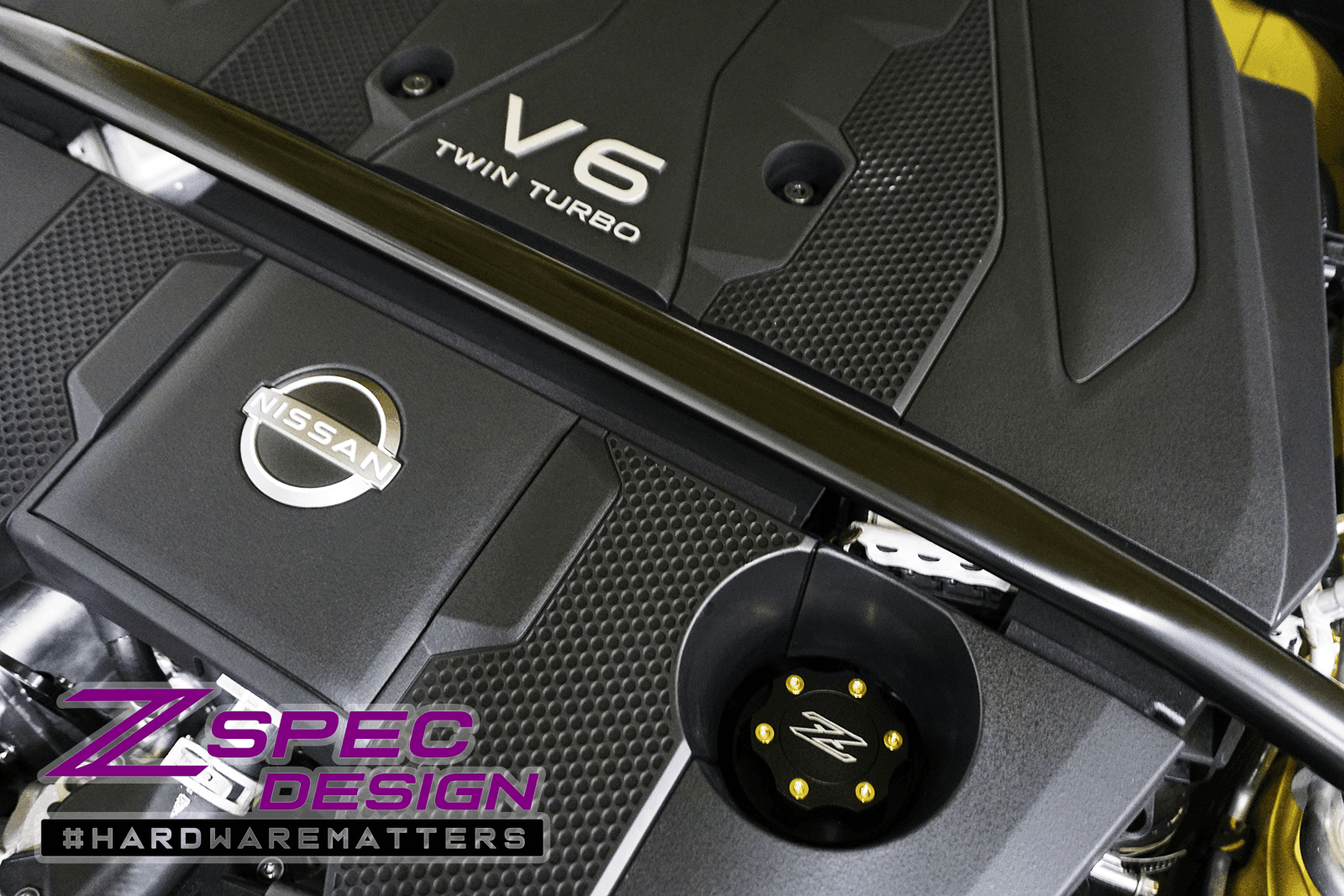 ZSPEC Billet Oil Filler Cap for Nissan/Infiniti/Datsun, Black Cap w/ Titanium Accent - ZSPEC Design LLC - Hardware Fasteners - 2023, 240sx, 240z, 260z, 280z, 280zx, 300z, 300zx, 350z, 370z, 380RS, 400z, accessory, bob sharp, cap, d40, d41, DE & HR, DE & REVUP, FairladyZ, frontier, g35, g37, GT-R, GTR, hakosuka, j30, nismo, nissan, nissanz, nisssan, oil, oil cap, q50, q60, R32, R34, RB20, RB25, RB26, RB30, rogue, RZ34, s30, titan, VQ, vq37, VR, vr30ddtt, z, z31, z32, z33, z34, z34 s2, z34s2 - zspecdesign.com