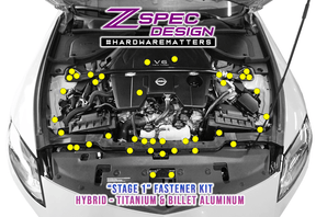 ZSPEC All-Titanium Dress-Up Bolts(TM) Kit for Nissan Z RZ34 by ZSPEC - ZSPEC Design LLC - Hardware Fasteners - 400z, Fastener Kit, nissan, nissan z, RZ34, titanium - 