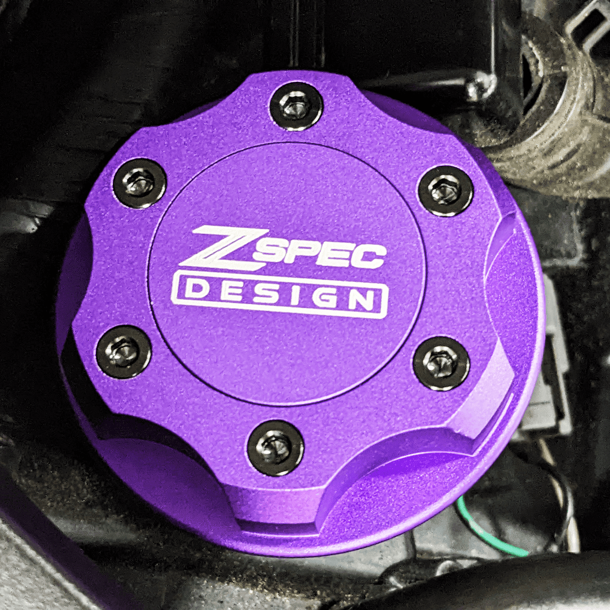 ZSPEC Billet Oil Filler Cap for Nissan/Infiniti/Datsun, Purple Cap w 