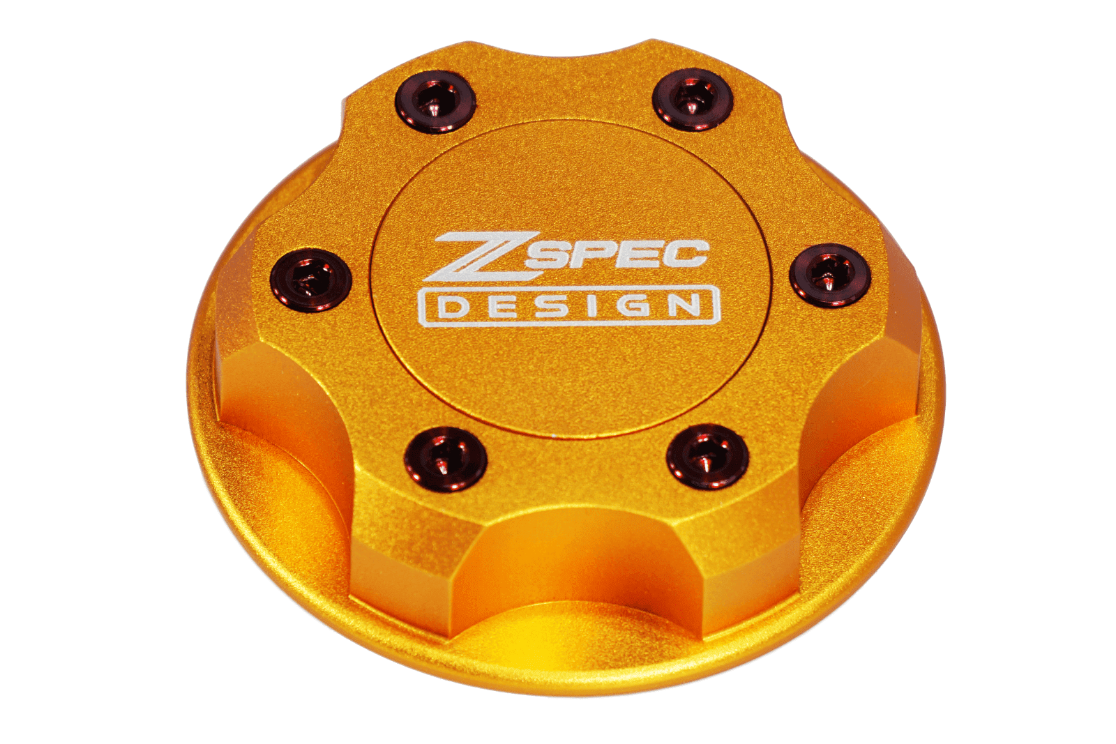 ZSPEC Billet Oil Filler Cap - Orange Gold w/ Titanium Accents, Engine Bay Dress Up Nissan Datsun Z ZX 300zx 350z 370z Frontier RZ34 Titan VQ35/37/38/40 VR30/38 RB20/26/26/30 VK56 VG30 & Datsun L-Series L24/26/28