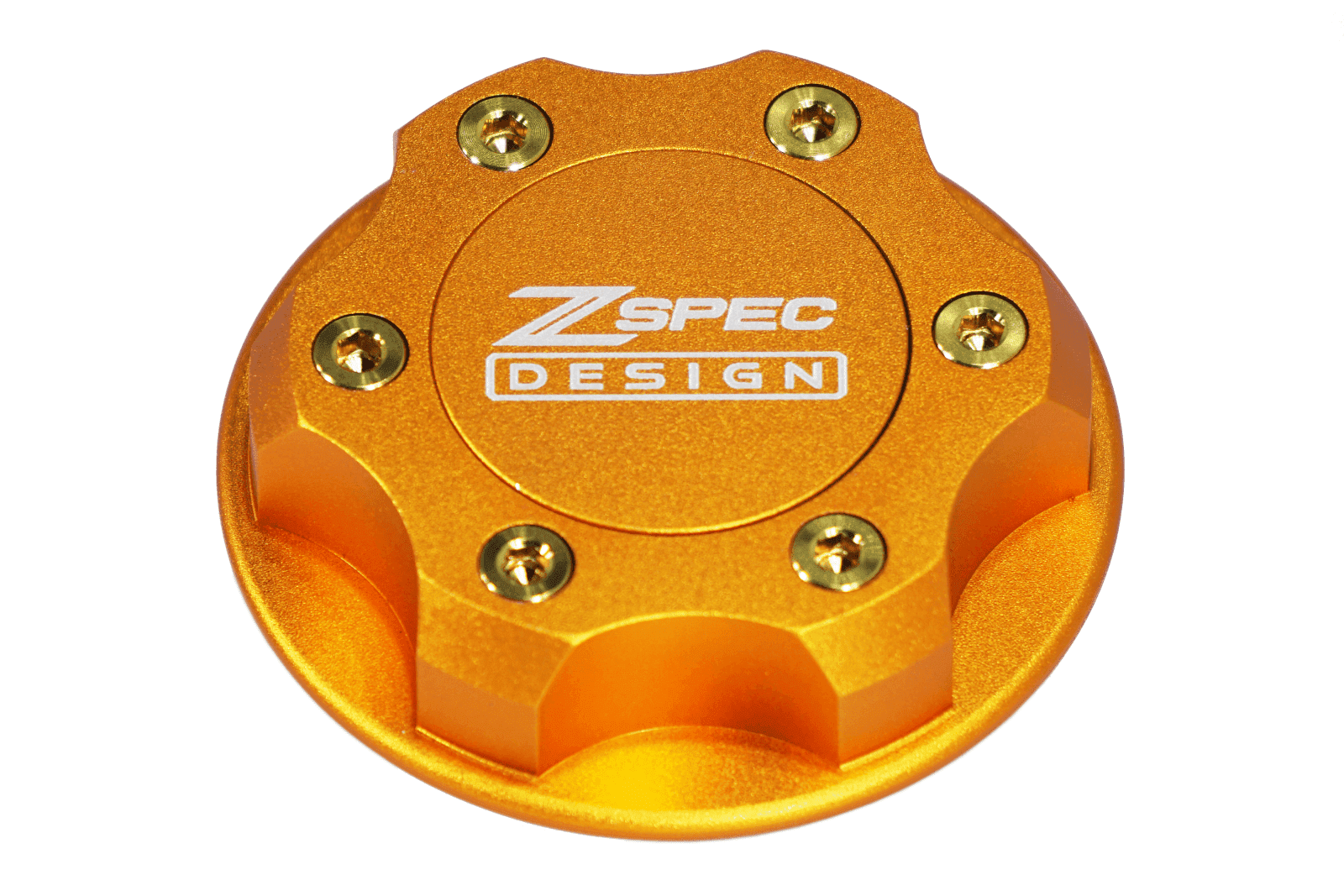 ZSPEC Billet Oil Filler Cap - Orange Gold w/ Titanium Accents, Engine Bay Dress Up Nissan Datsun Z ZX 300zx 350z 370z Frontier RZ34 Titan VQ35/37/38/40 VR30/38 RB20/26/26/30 VK56 VG30 & Datsun L-Series L24/26/28