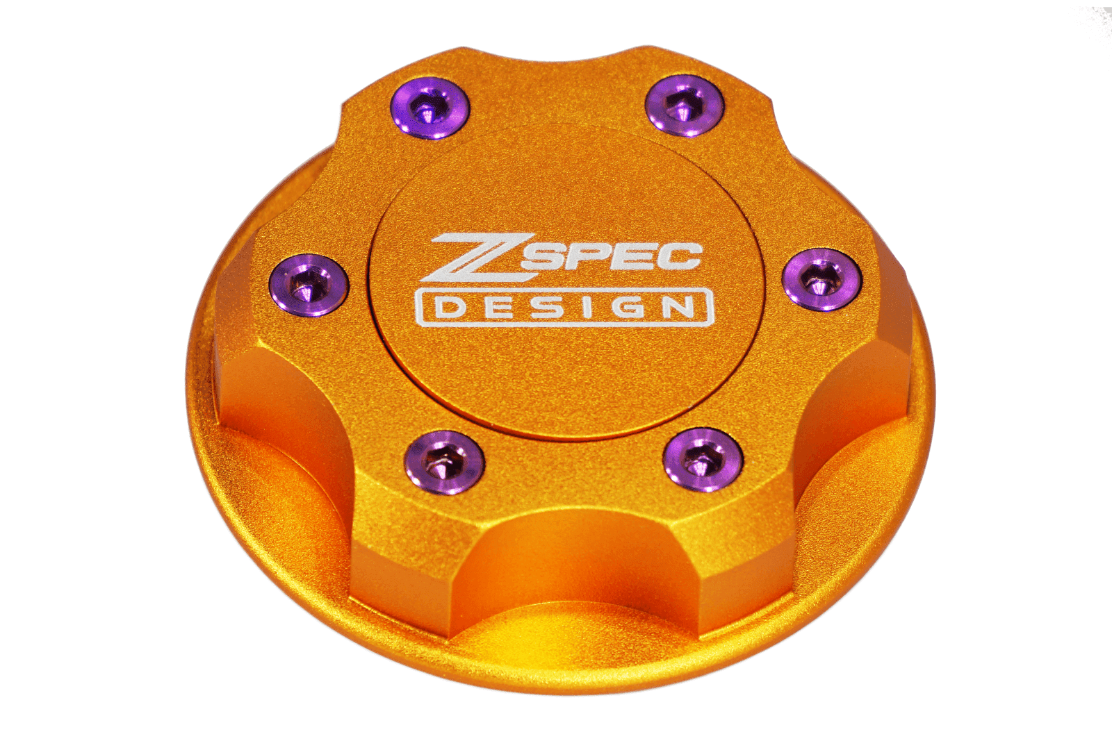 ZSPEC Billet Oil Filler Cap - Orange Gold w/ Titanium Accents, Engine Bay Dress Up Nissan Datsun Z ZX 300zx 350z 370z Frontier RZ34 Titan VQ35/37/38/40 VR30/38 RB20/26/26/30 VK56 VG30 & Datsun L-Series L24/26/28