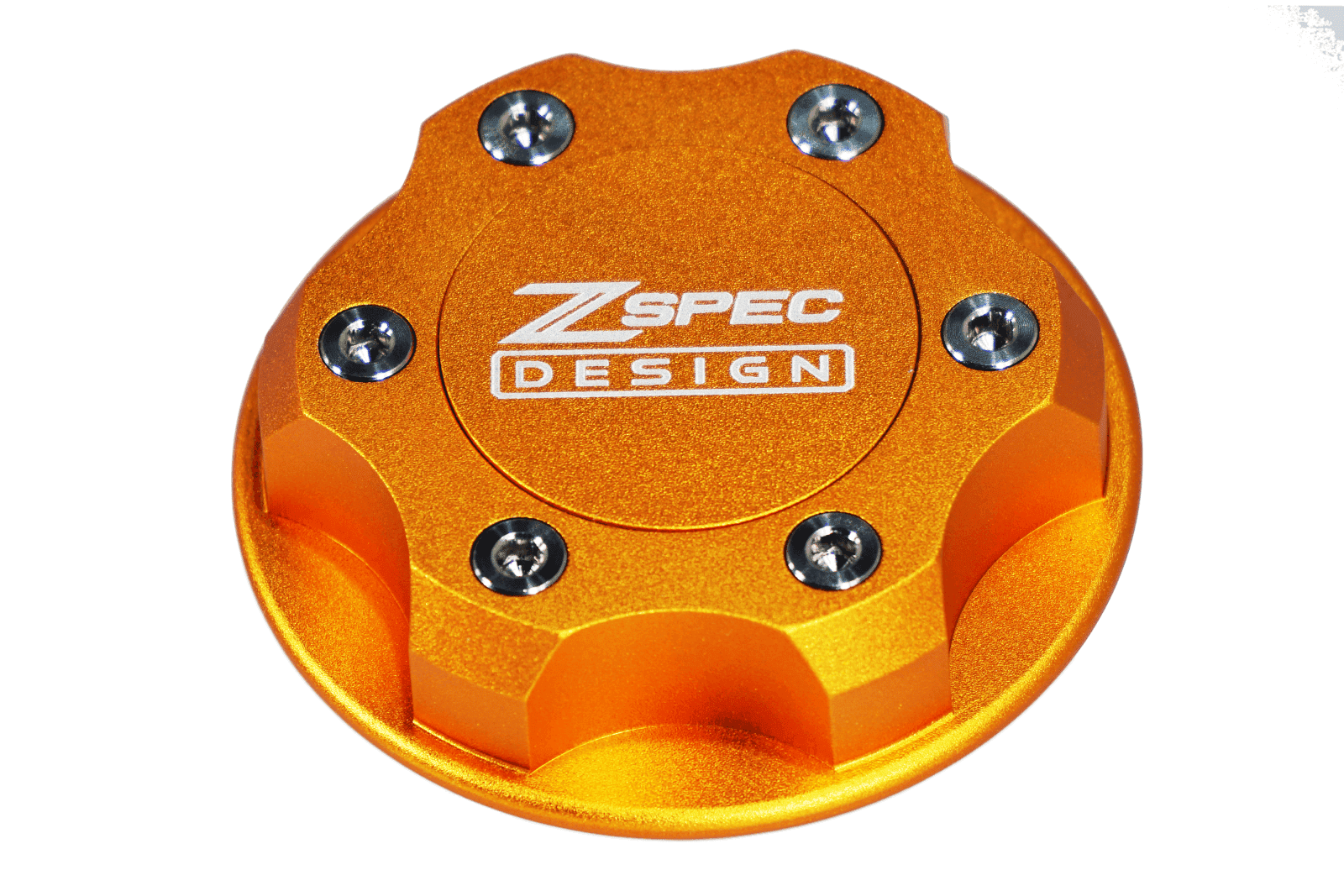 ZSPEC Billet Oil Filler Cap - Orange Gold w/ Titanium Accents, Engine Bay Dress Up Nissan Datsun Z ZX 300zx 350z 370z Frontier RZ34 Titan VQ35/37/38/40 VR30/38 RB20/26/26/30 VK56 VG30 & Datsun L-Series L24/26/28