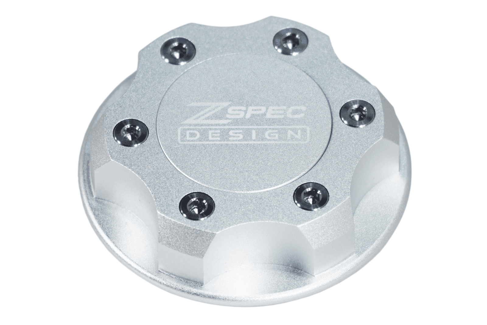 ZSPEC Billet Oil Filler Cap - Silver w/ Titanium Accents, Engine Bay Dress Up Nissan Datsun Z ZX 300zx 350z 370z Frontier RZ34 Titan VQ35/37/38/40 VR30/38 RB20/26/26/30 VK56 VG30 & Datsun L-Series L24/26/28