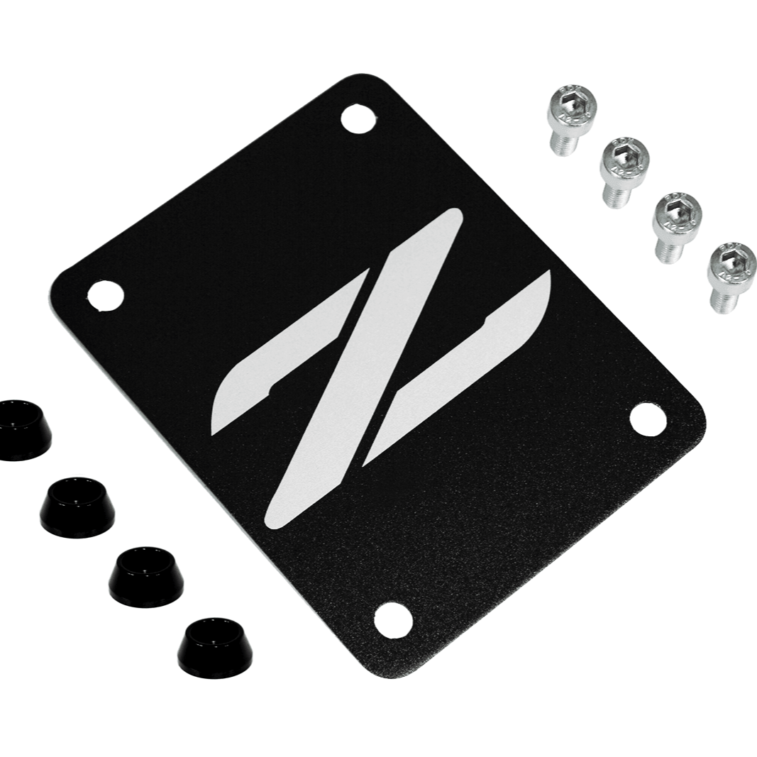 ZSPEC Black PTU Holes Cover Plate for Z32 300zx, Billet - ZSPEC Design LLC - Hardware Fasteners - 300zx, accessory, nissan, ptu, z32 - zspecdesign.com
