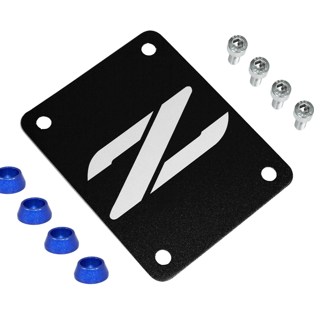 ZSPEC Black PTU Holes Cover Plate for Z32 300zx, Billet - ZSPEC Design LLC - Hardware Fasteners - 300zx, accessory, nissan, ptu, z32 - zspecdesign.com