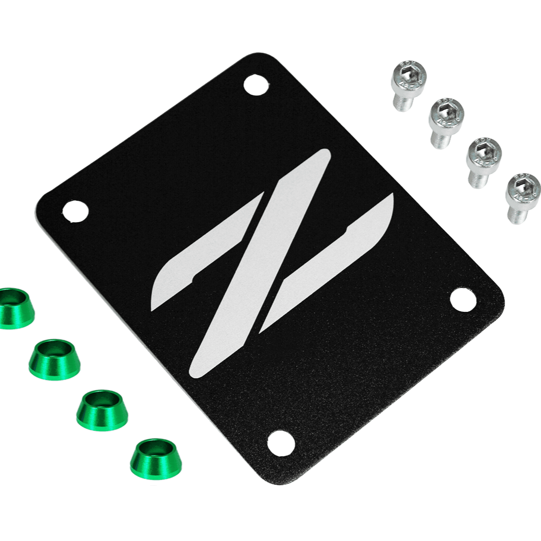 ZSPEC Black PTU Holes Cover Plate for Z32 300zx, Billet - ZSPEC Design LLC - Hardware Fasteners - 300zx, accessory, nissan, ptu, z32 - zspecdesign.com