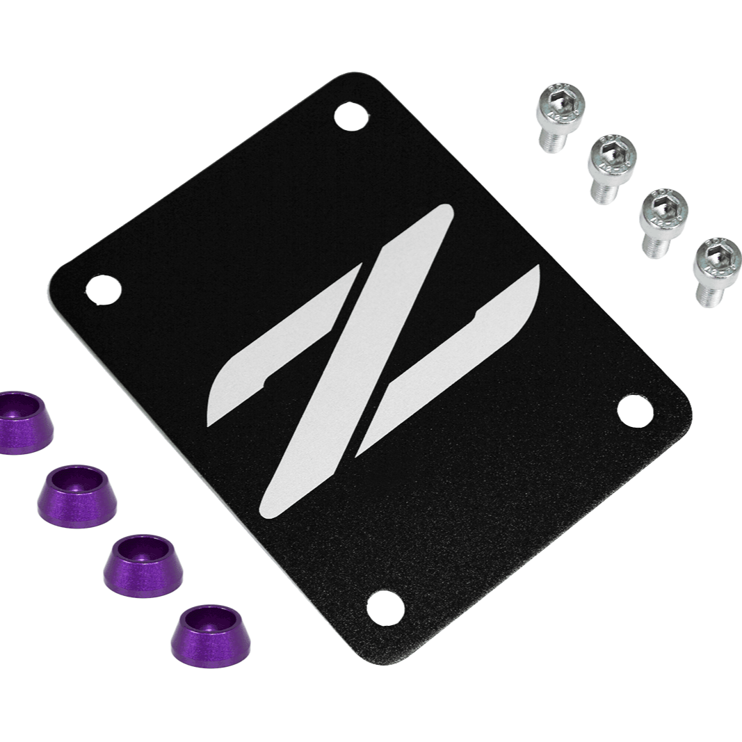 ZSPEC Black PTU Holes Cover Plate for Z32 300zx, Billet - ZSPEC Design LLC - Hardware Fasteners - 300zx, accessory, nissan, ptu, z32 - zspecdesign.com