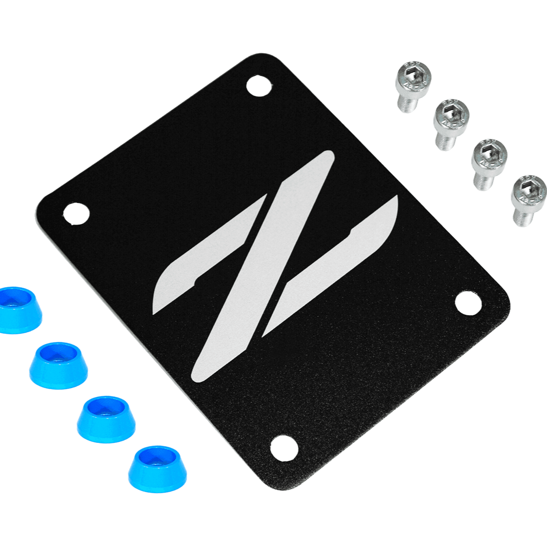 ZSPEC Black PTU Holes Cover Plate for Z32 300zx, Billet - ZSPEC Design LLC - Hardware Fasteners - 300zx, accessory, nissan, ptu, z32 - zspecdesign.com
