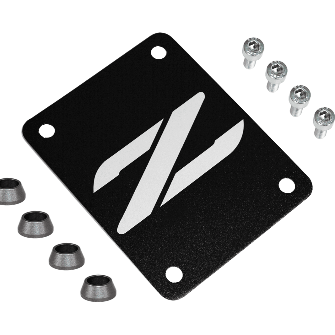 ZSPEC Black PTU Holes Cover Plate for Z32 300zx, Billet - ZSPEC Design LLC - Hardware Fasteners - 300zx, accessory, nissan, ptu, z32 - zspecdesign.com