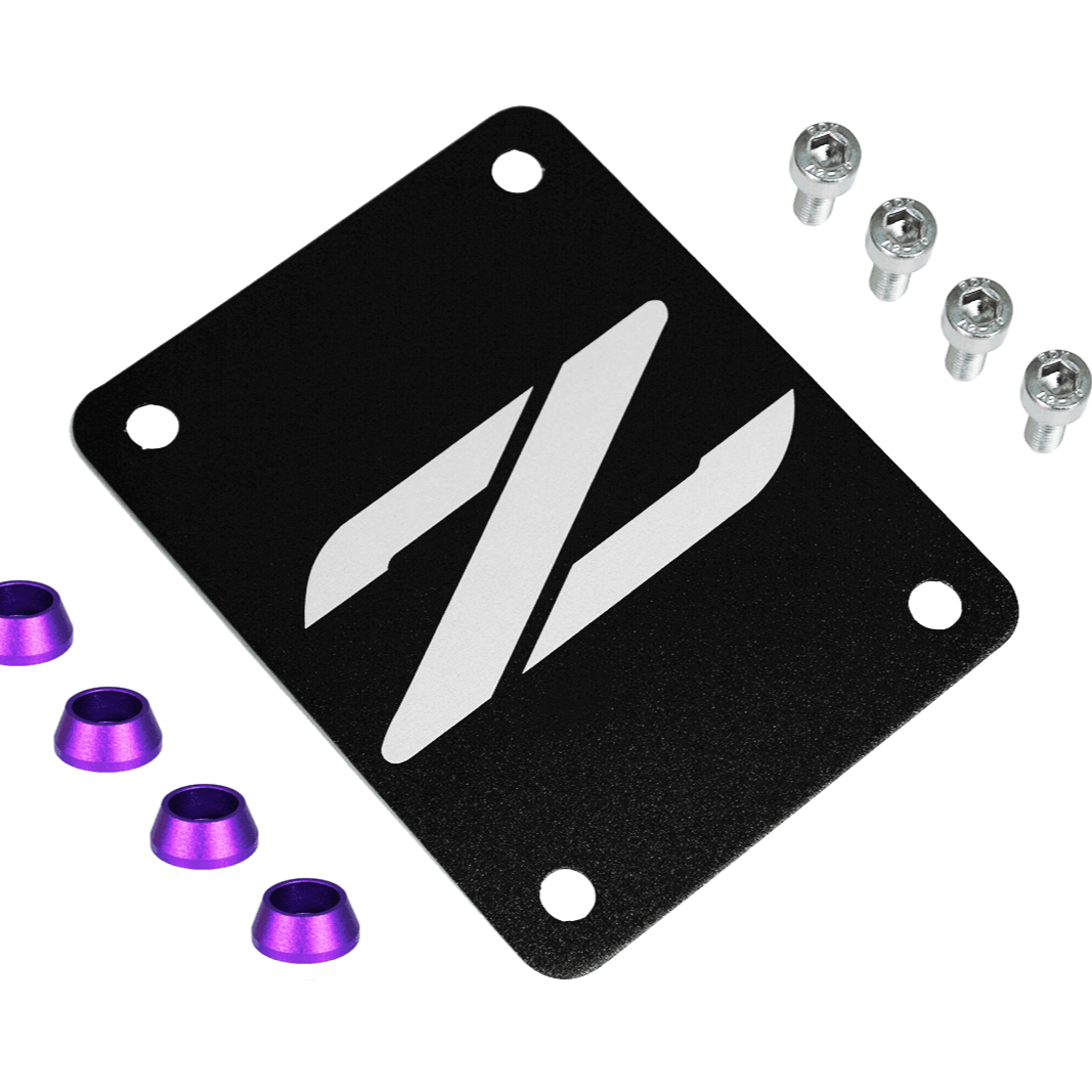 ZSPEC Black PTU Holes Cover Plate for Z32 300zx, Billet Aluminum