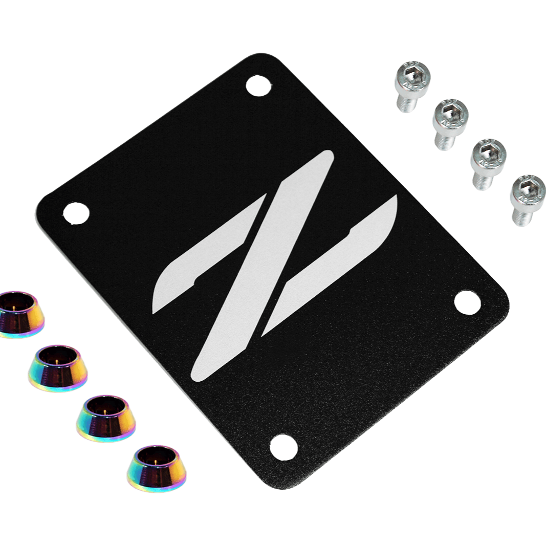 ZSPEC Black PTU Holes Cover Plate for Z32 300zx, Billet - ZSPEC Design LLC - Hardware Fasteners - 300zx, accessory, nissan, ptu, z32 - zspecdesign.com