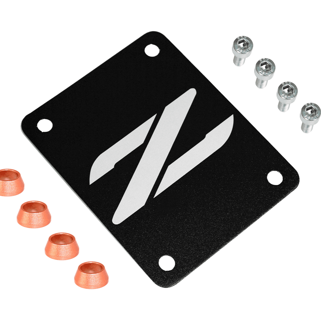 ZSPEC Black PTU Holes Cover Plate for Z32 300zx, Billet - ZSPEC Design LLC - Hardware Fasteners - 300zx, accessory, nissan, ptu, z32 - zspecdesign.com