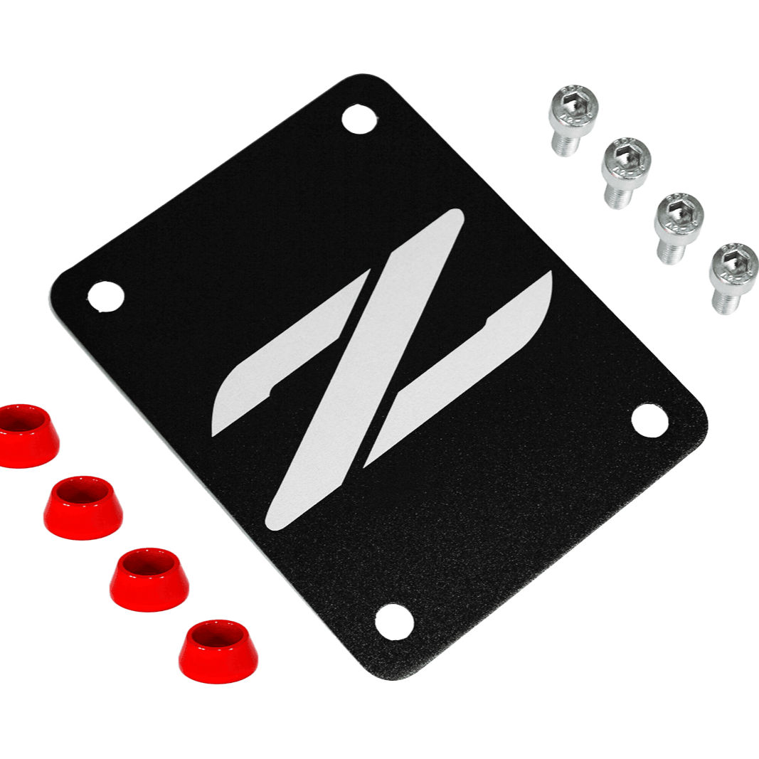 ZSPEC Black PTU Holes Cover Plate for Z32 300zx, Billet - ZSPEC Design LLC - Hardware Fasteners - 300zx, accessory, nissan, ptu, z32 - zspecdesign.com
