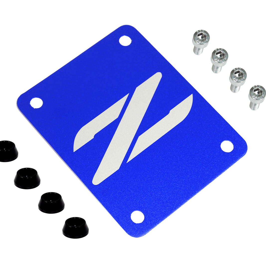 ZSPEC Blue PTU Holes Cover Plate for Z32 300zx, Billet - ZSPEC Design LLC - Hardware Fasteners - 300zx, accessory, nissan, ptu, z32 - zspecdesign.com