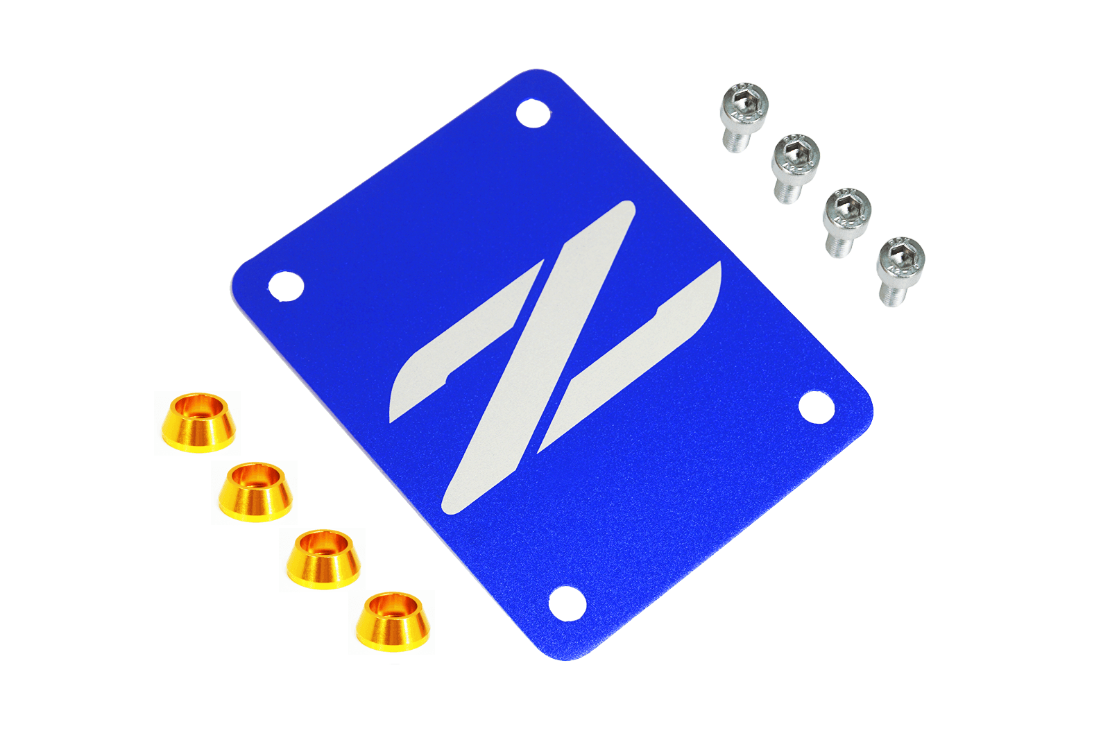 ZSPEC Blue PTU Holes Cover Plate for Z32 300zx, Billet - ZSPEC Design LLC - Hardware Fasteners - 300zx, accessory, nissan, ptu, z32 - zspecdesign.com