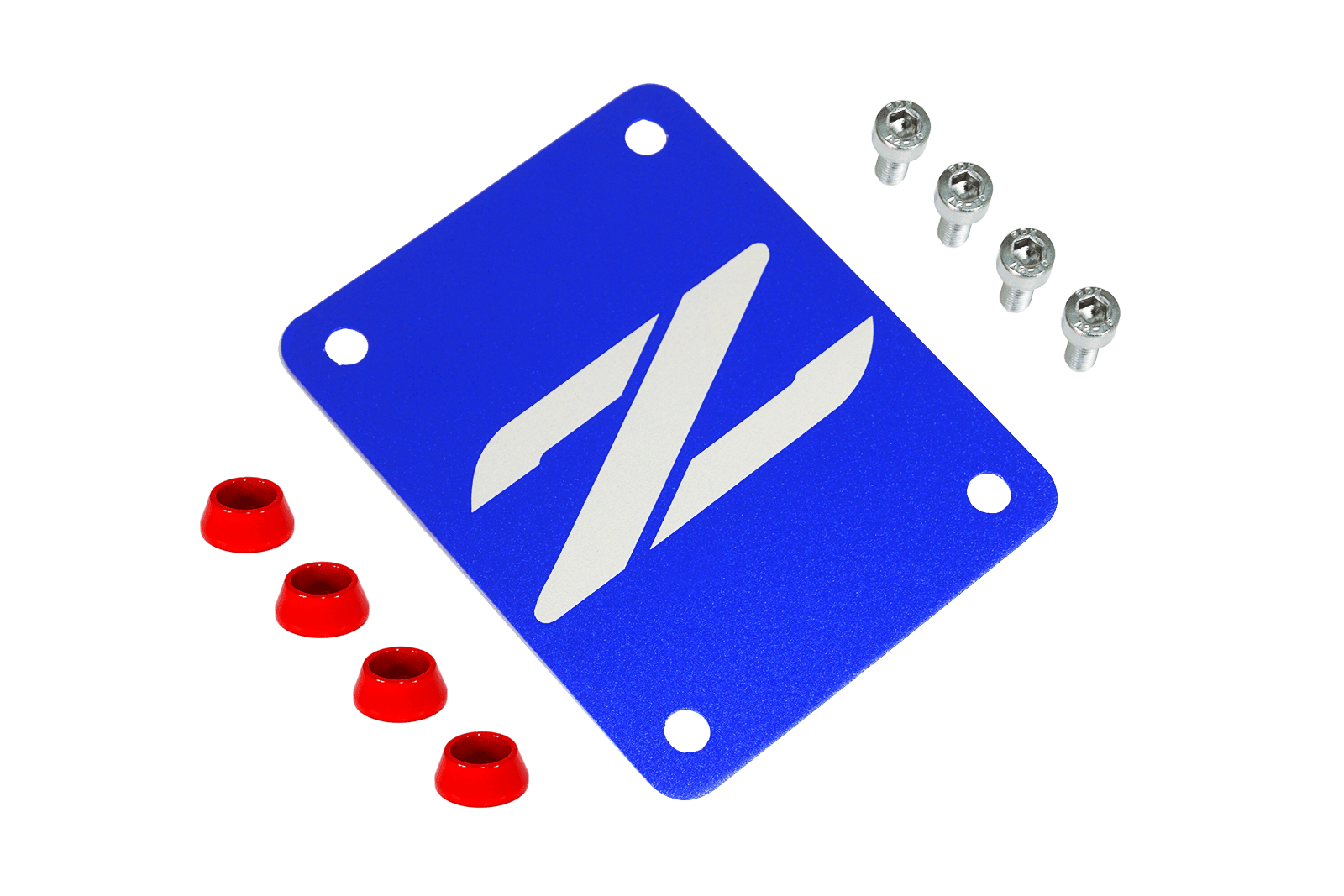 ZSPEC Blue PTU Holes Cover Plate for Z32 300zx, Billet - ZSPEC Design LLC - Hardware Fasteners - 300zx, accessory, nissan, ptu, z32 - zspecdesign.com