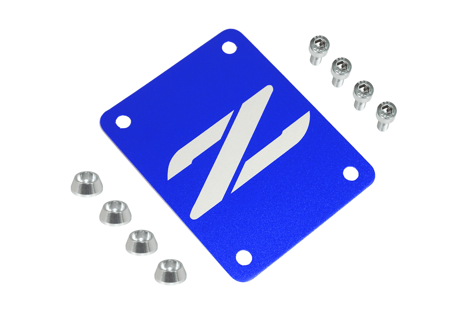 ZSPEC Blue PTU Holes Cover Plate for Z32 300zx, Billet - ZSPEC Design LLC - Hardware Fasteners - 300zx, accessory, nissan, ptu, z32 - zspecdesign.com