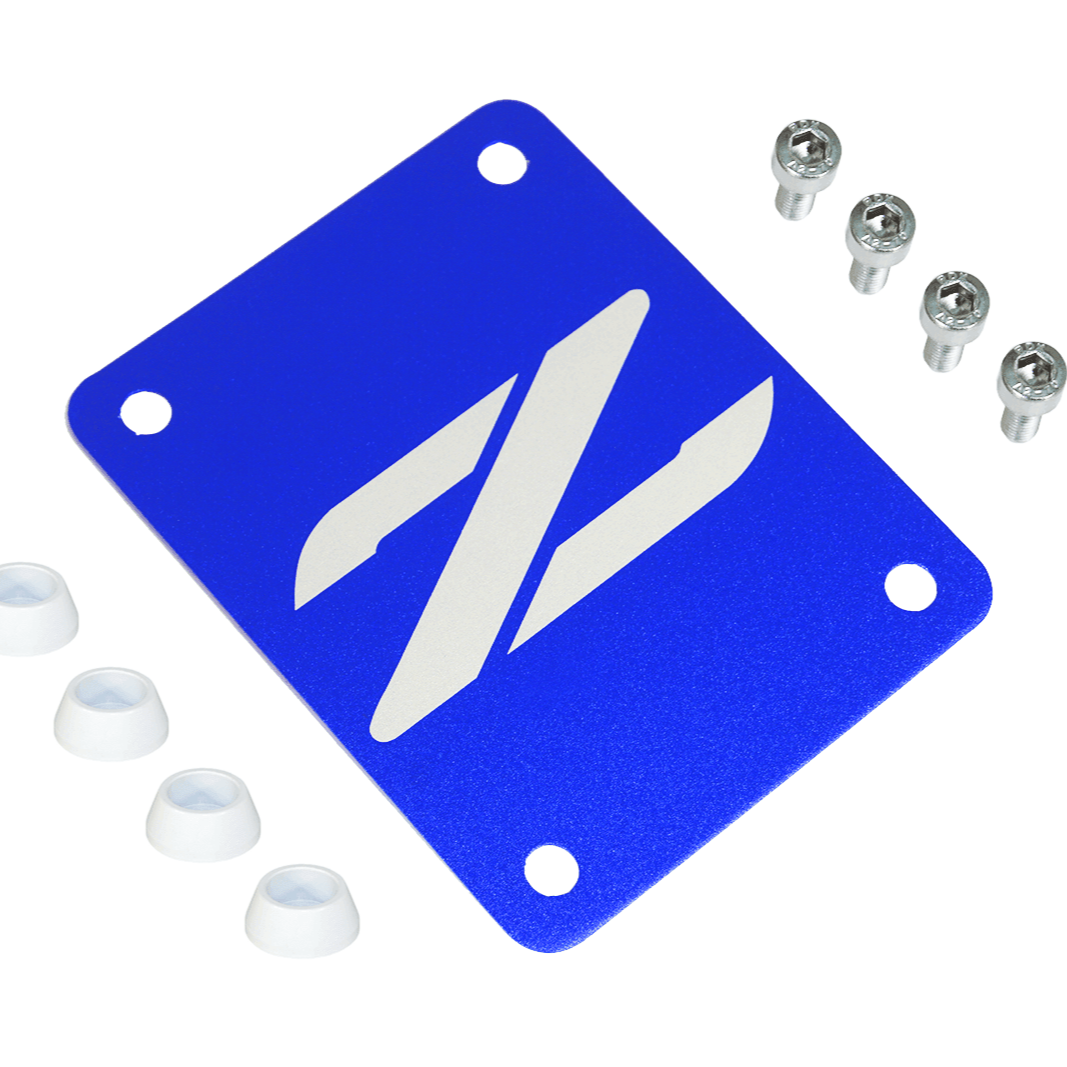 ZSPEC Blue PTU Holes Cover Plate for Z32 300zx, Billet - ZSPEC Design LLC - Hardware Fasteners - 300zx, accessory, nissan, ptu, z32 - zspecdesign.com
