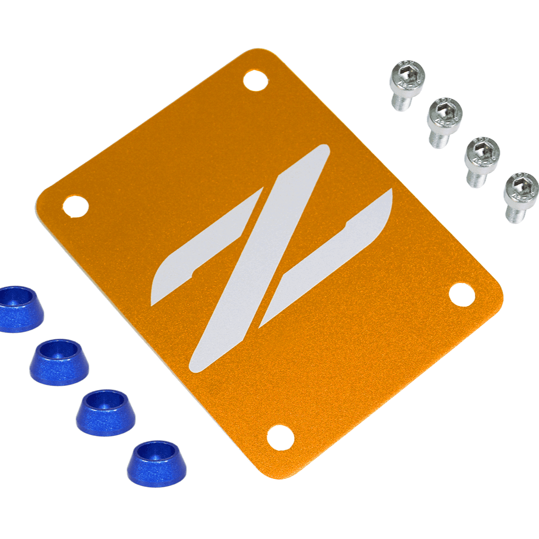 ZSPEC Orange-Gold PTU Holes Cover Plate for Z32 300zx, Billet, w/ Hardware - ZSPEC Design LLC - Hardware Fasteners - 300zx, accessory, nissan, ptu, z32 - zspecdesign.com