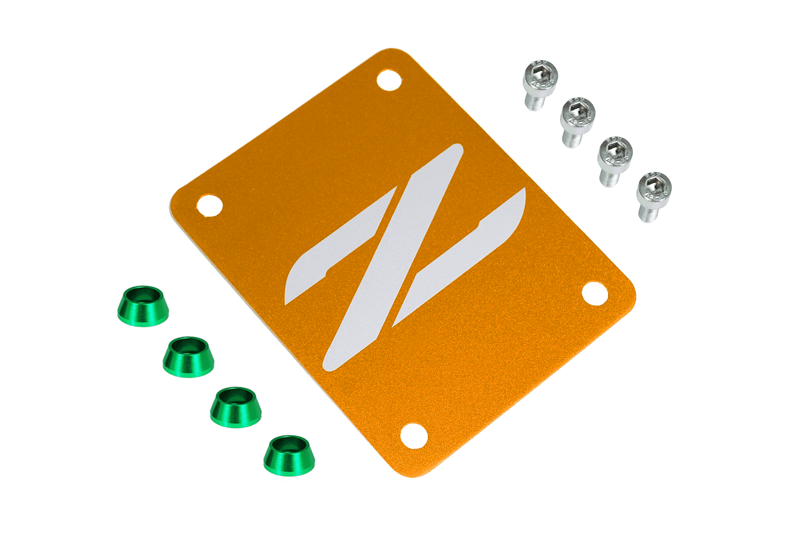 ZSPEC Orange-Gold PTU Holes Cover Plate for Z32 300zx, Billet, w 