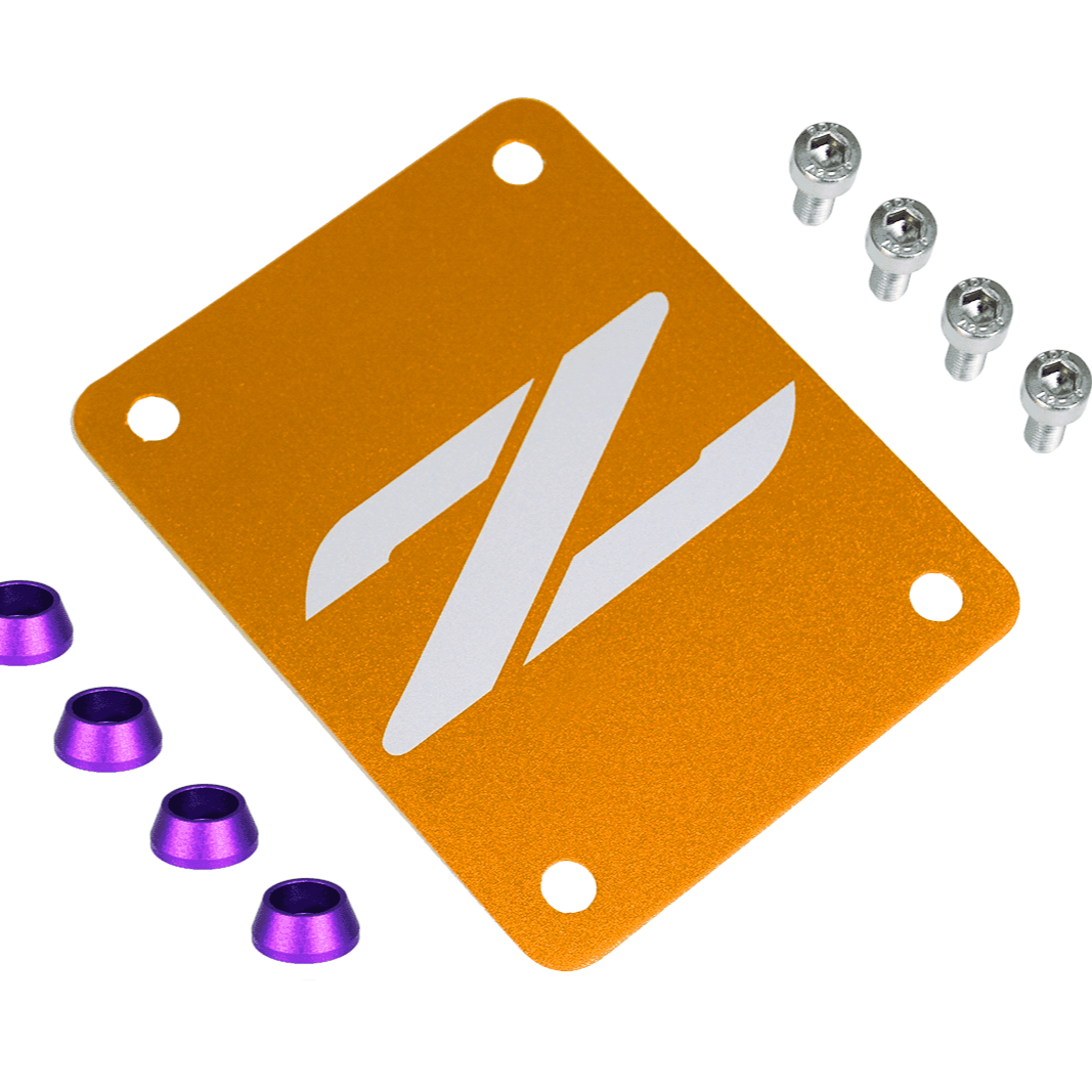 ZSPEC Orange-Gold PTU Holes Cover Plate for Z32 300zx, Billet, w/ Hardware - ZSPEC Design LLC - Hardware Fasteners - 300zx, accessory, nissan, ptu, z32 - zspecdesign.com