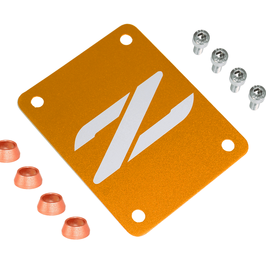 ZSPEC Orange-Gold PTU Holes Cover Plate for Z32 300zx, Billet, w/ Hardware - ZSPEC Design LLC - Hardware Fasteners - 300zx, accessory, nissan, ptu, z32 - zspecdesign.com