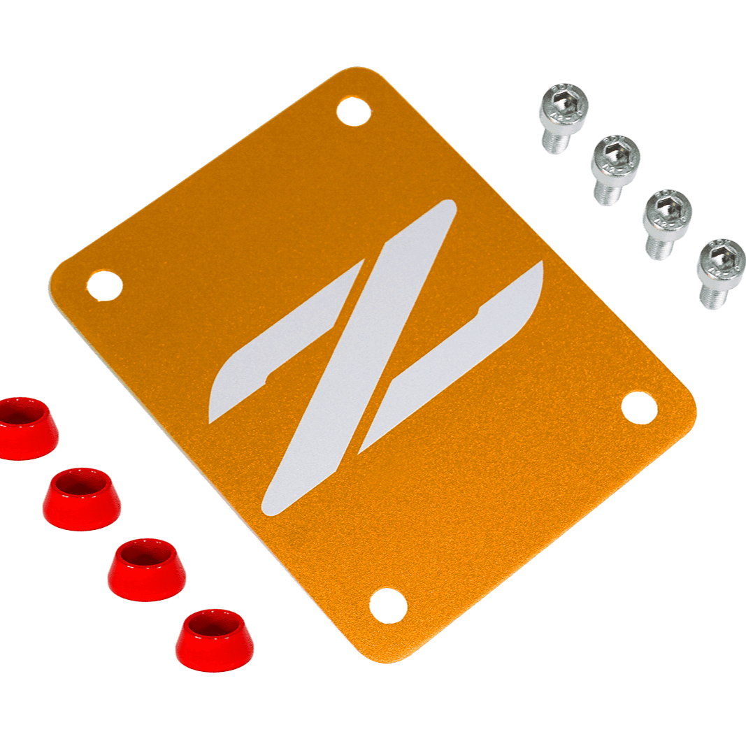ZSPEC Orange-Gold PTU Holes Cover Plate for Z32 300zx, Billet, w/ Hardware - ZSPEC Design LLC - Hardware Fasteners - 300zx, accessory, nissan, ptu, z32 - zspecdesign.com
