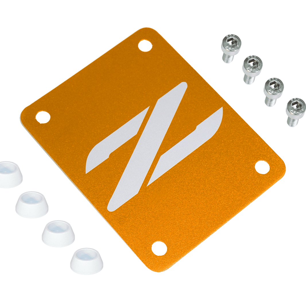 ZSPEC Orange-Gold PTU Holes Cover Plate for Z32 300zx, Billet, w/ Hardware - ZSPEC Design LLC - Hardware Fasteners - 300zx, accessory, nissan, ptu, z32 - zspecdesign.com