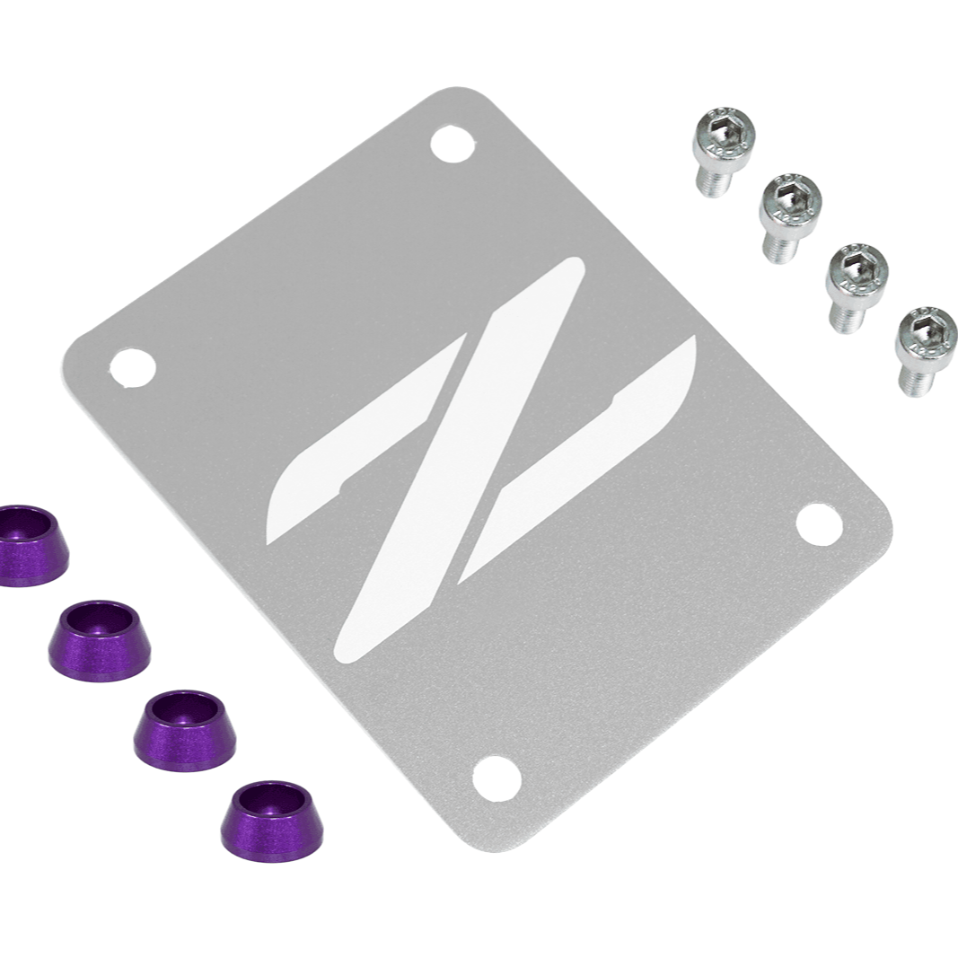 ZSPEC Silver PTU Holes Cover Plate for Z32 300zx, Billet - ZSPEC Design LLC - Hardware Fasteners - 300zx, accessory, nissan, ptu, z32 - zspecdesign.com