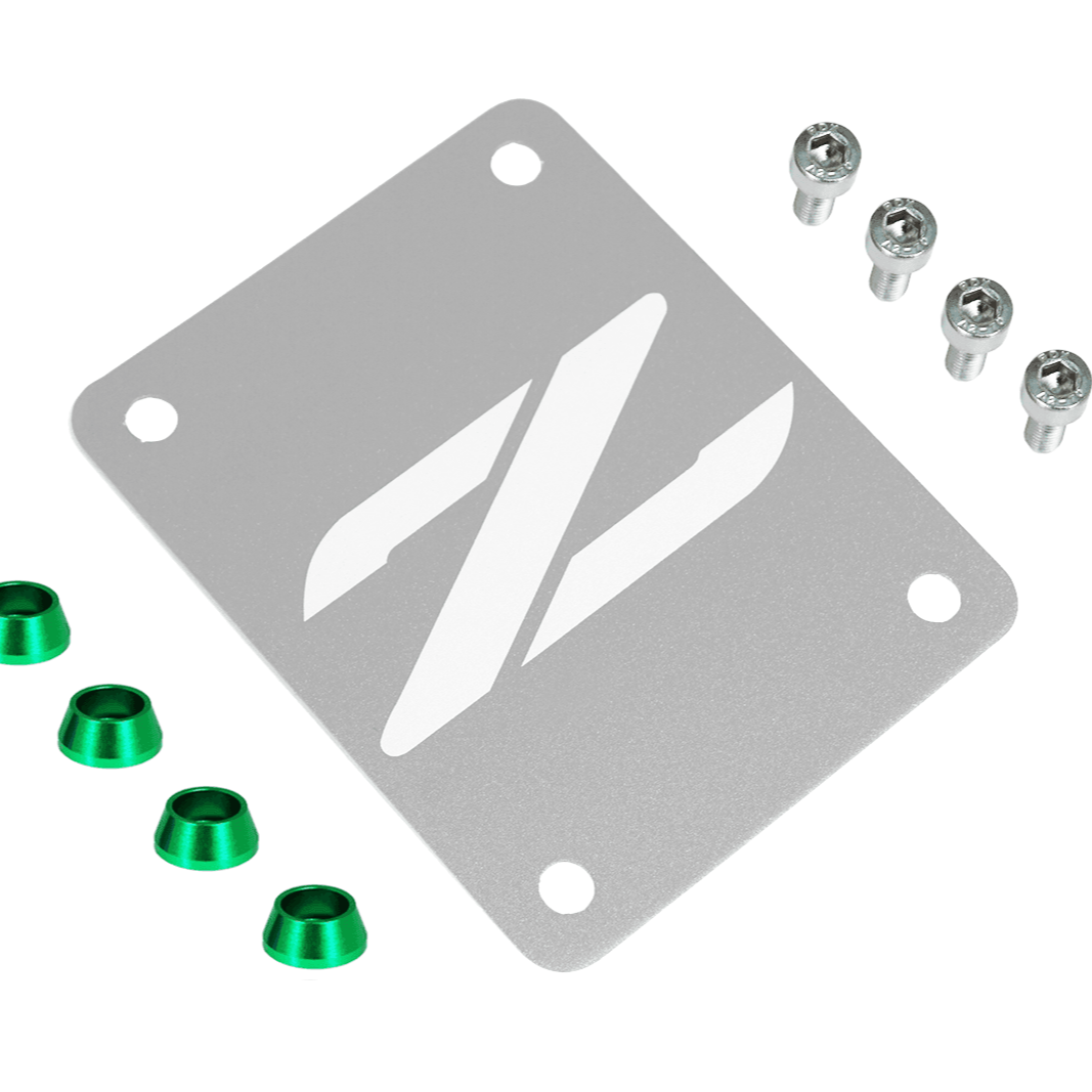 ZSPEC Silver PTU Holes Cover Plate for Z32 300zx, Billet - ZSPEC Design LLC - Hardware Fasteners - 300zx, accessory, nissan, ptu, z32 - zspecdesign.com